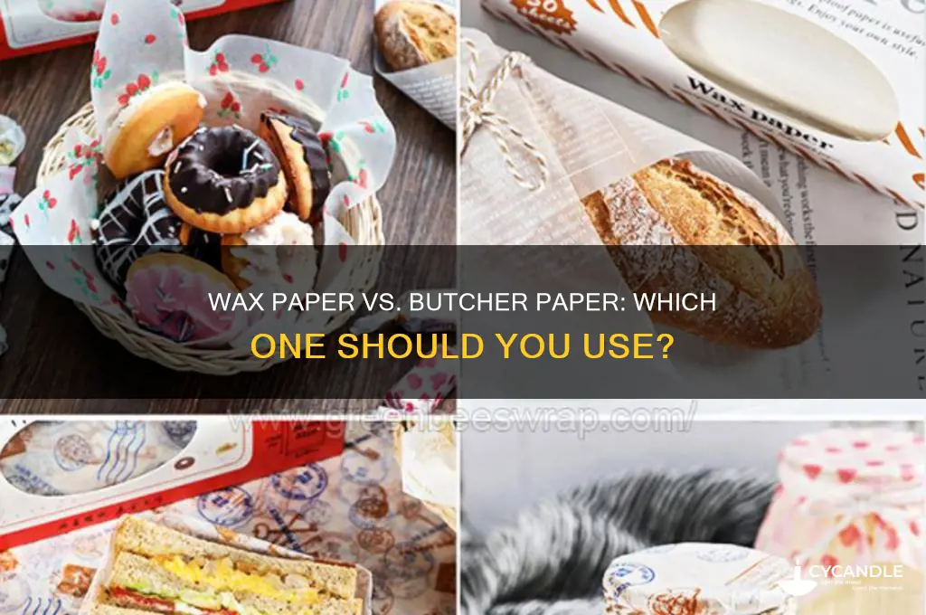 can i use wax paper instead of butcher paper