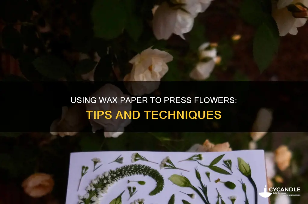 can i use wax paper to press flowers
