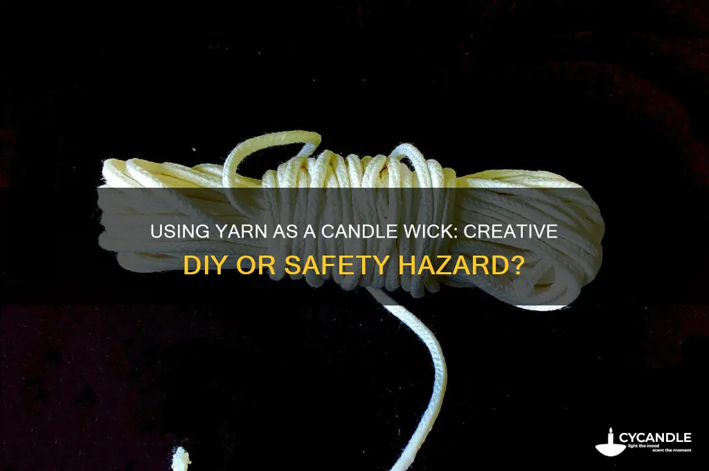 can i use yarn as a candle wick