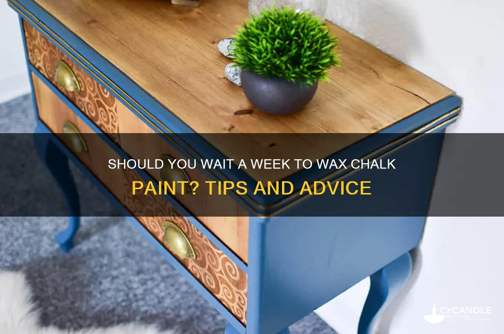 can i wait a week to wax chalk paint