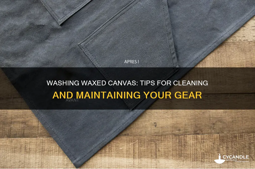 can i wash waxed canvas