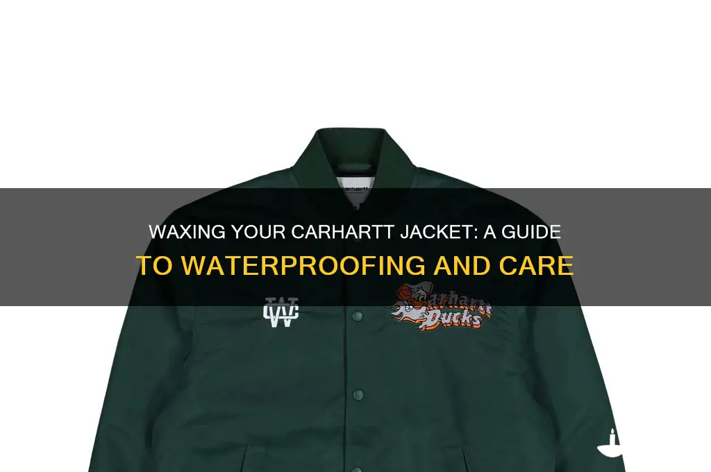 can i wax a carhartt jacket