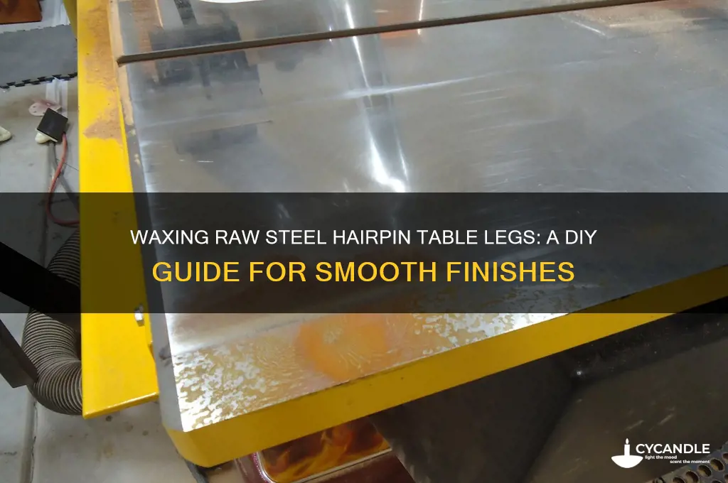 can i wax my raw steel hairpin table legs