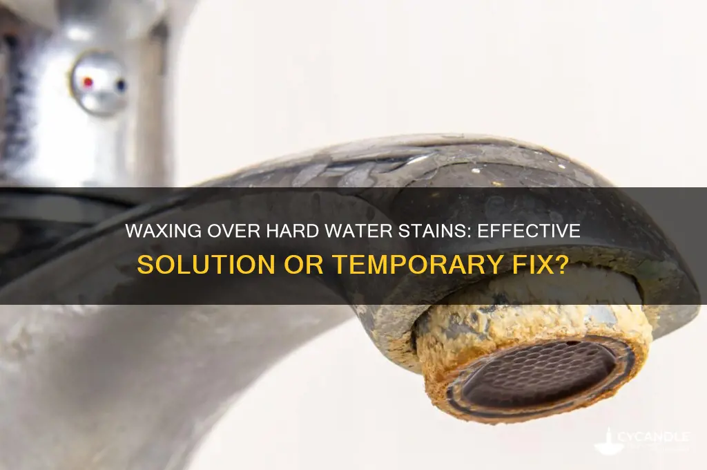 can i wax over hard water stains