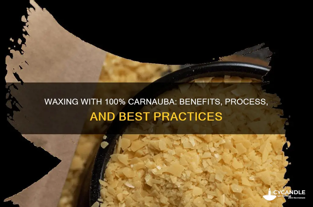 can i wax with 100 carnuba