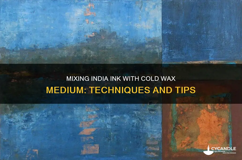 can india ink be mixed with cold wax medium