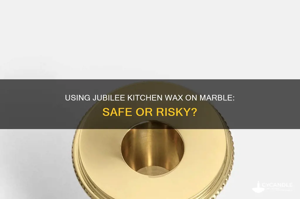 can jubilee kitchen wax be used on marble