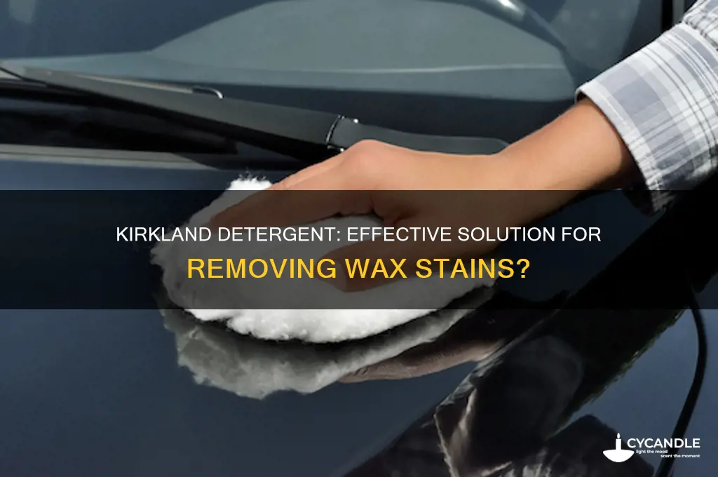 can kirkland detergent get out wax stain
