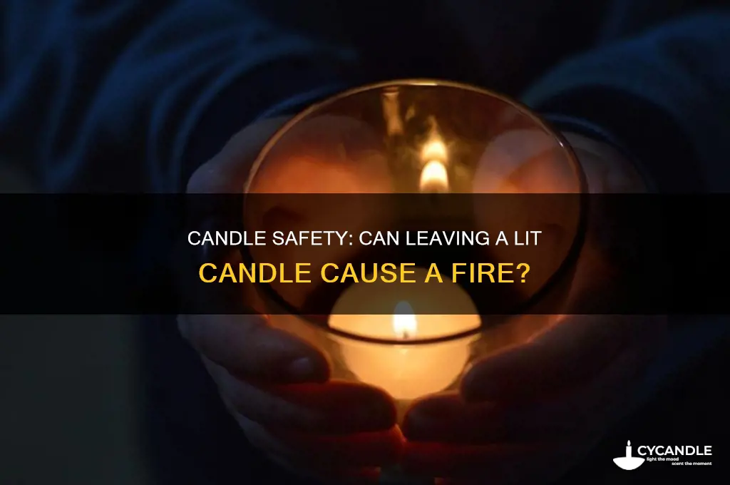 can leaving a candle lit cause a fire