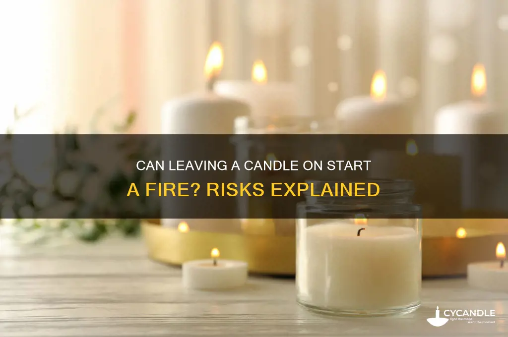 can leaving a candle on start a fire