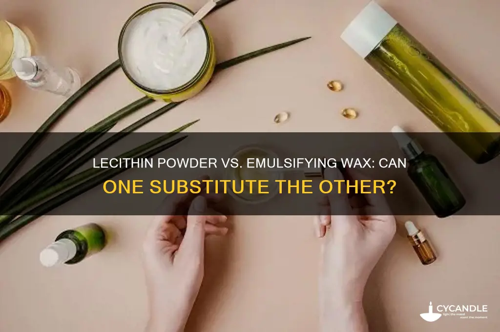 can lecithin powder be substituted fotr emu sifying wax