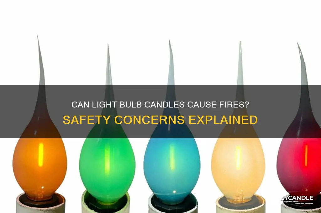 can light bulb candles catch on fire