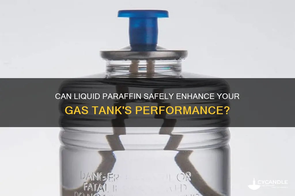 can liquid paraffin be added to your gas tank