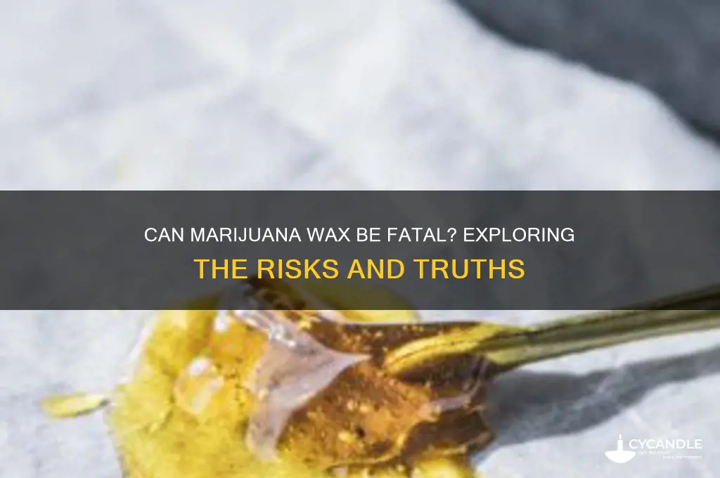can marijuana wax kill you