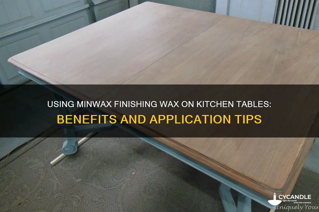 can minwax finishing wax be applied a kitchen table h