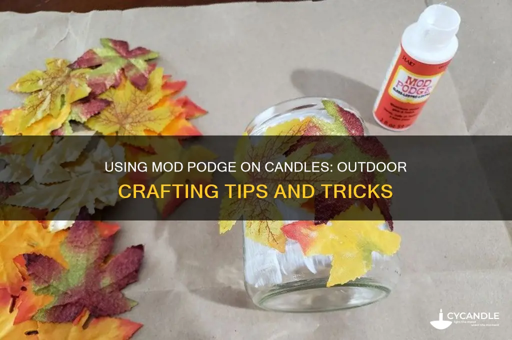 can modge podge be used on outside of candle