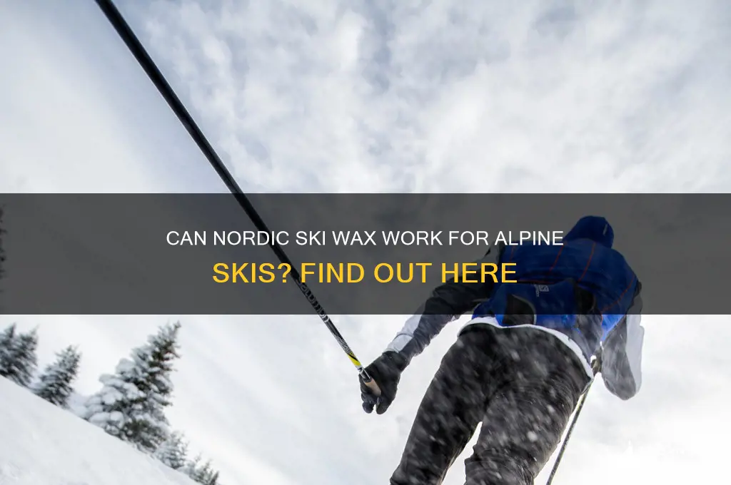 can nordic ski wax be used on alpine skis