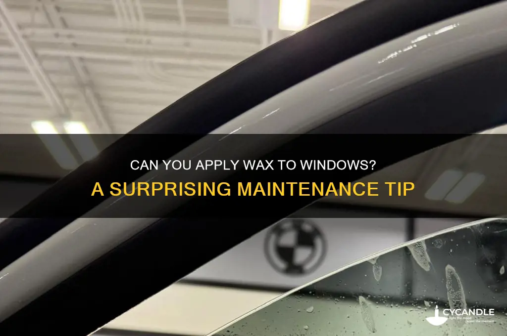 can o apply wax to windows