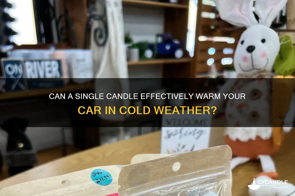 can one candle heat a car