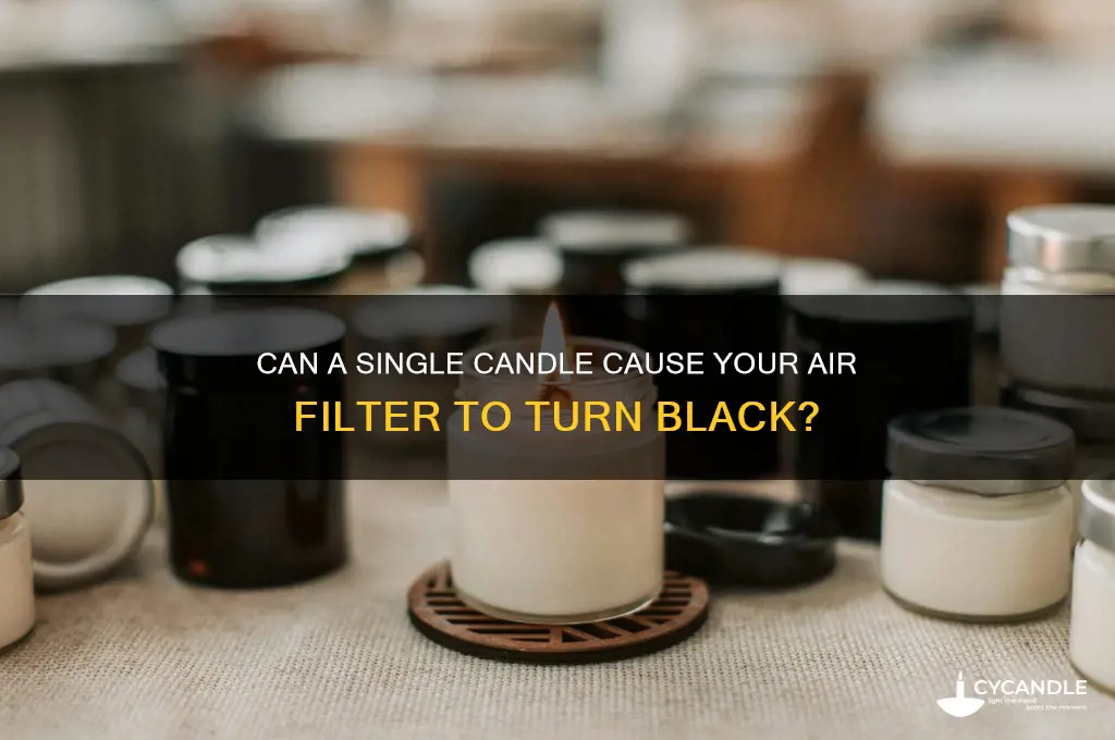 can one candle make your air filter turn black