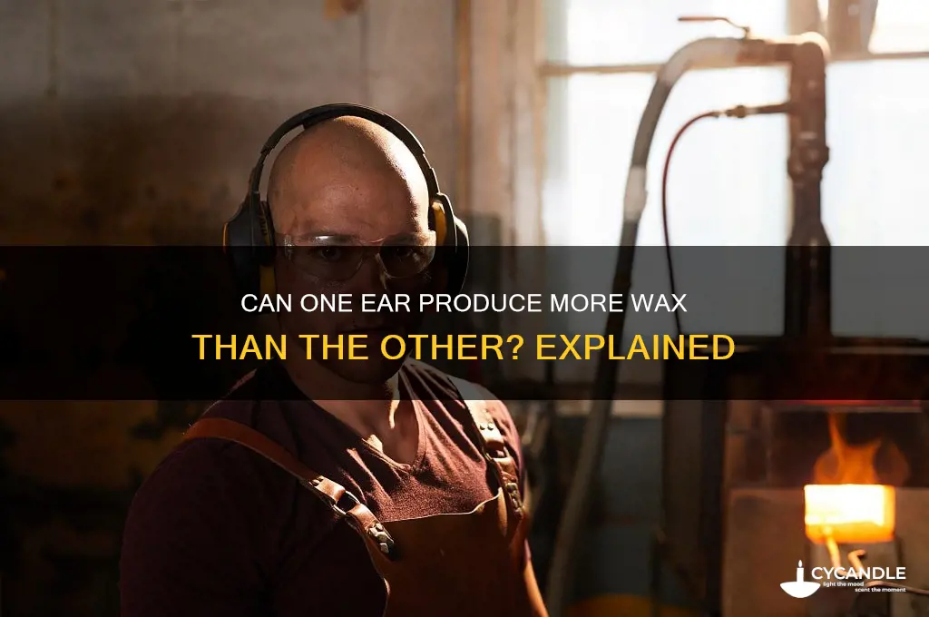 can one ear have more wax