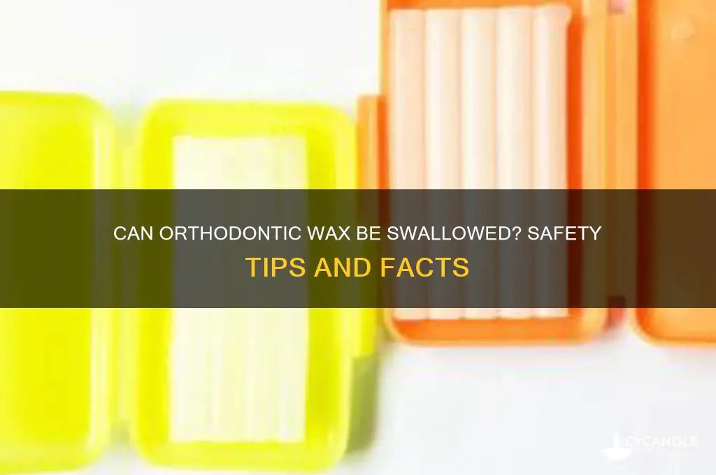 can orthodontic wax be swallowed