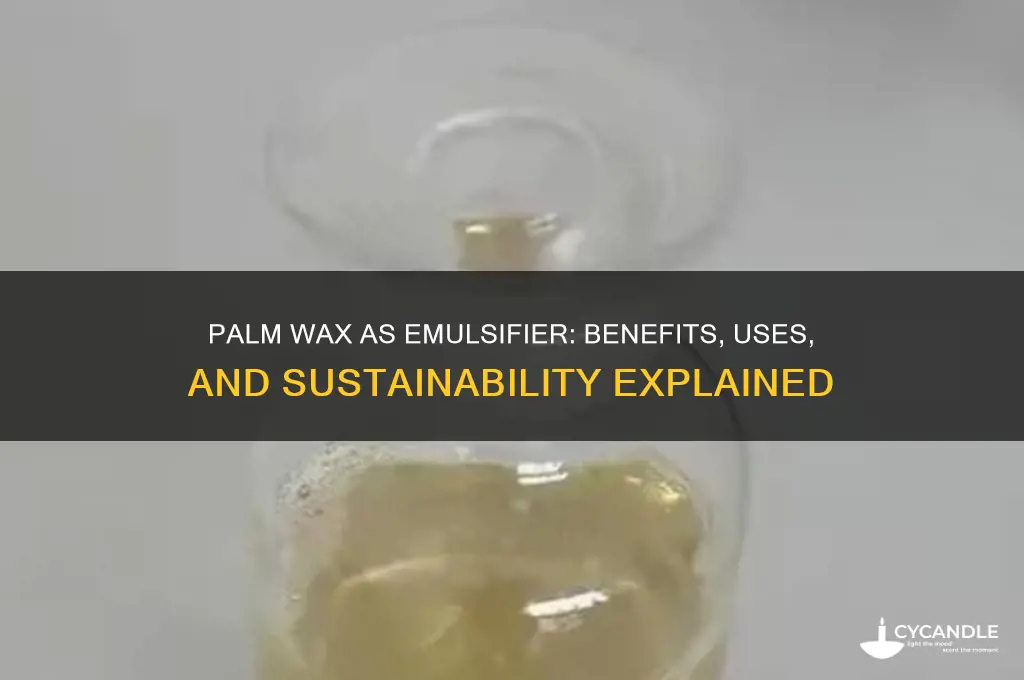 can palm wax be used as an emulsifier