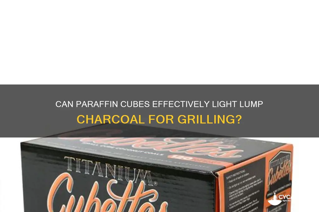 can paraffin cubes light lump charcoal