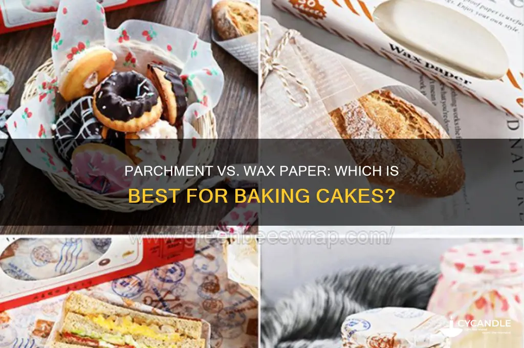 can parchment paper replace wax paper under a cake