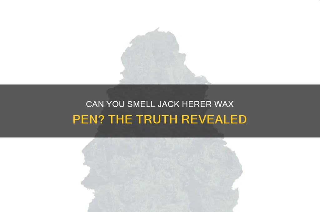 can people smell jach herer wax pen