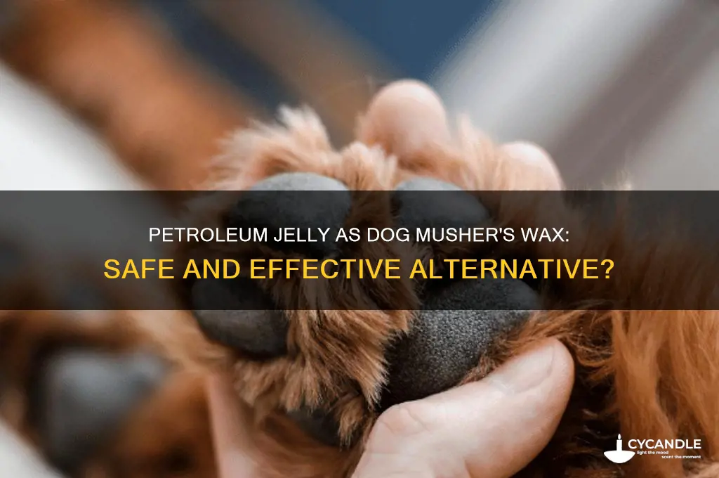 can petroleum jelly work for mushers wax for dogs