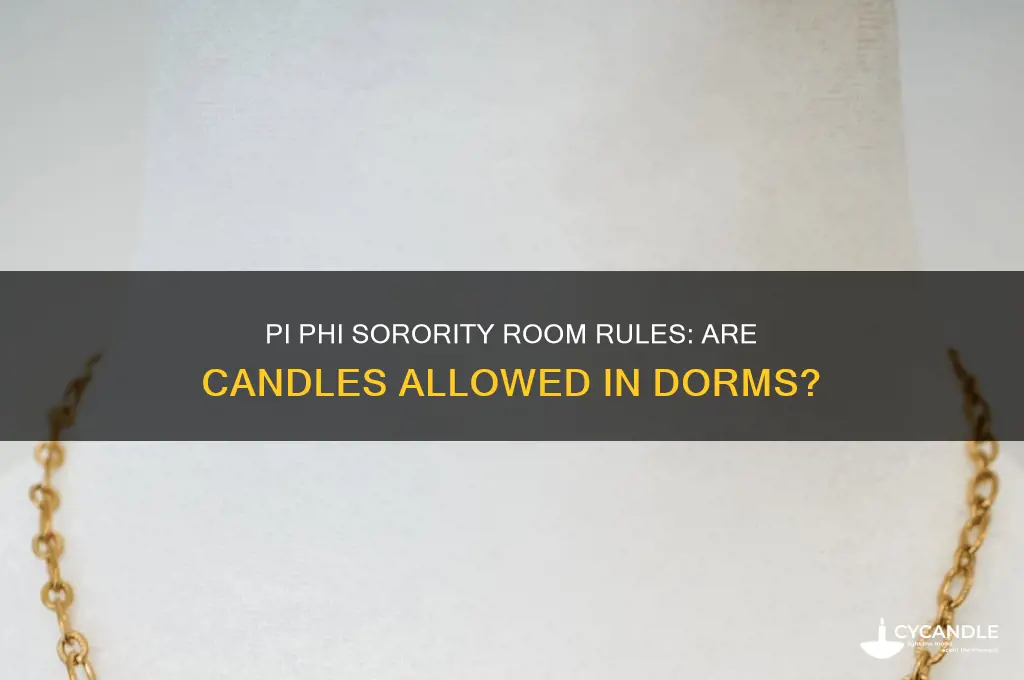 can pi phi sorority girls have candles in their rooms