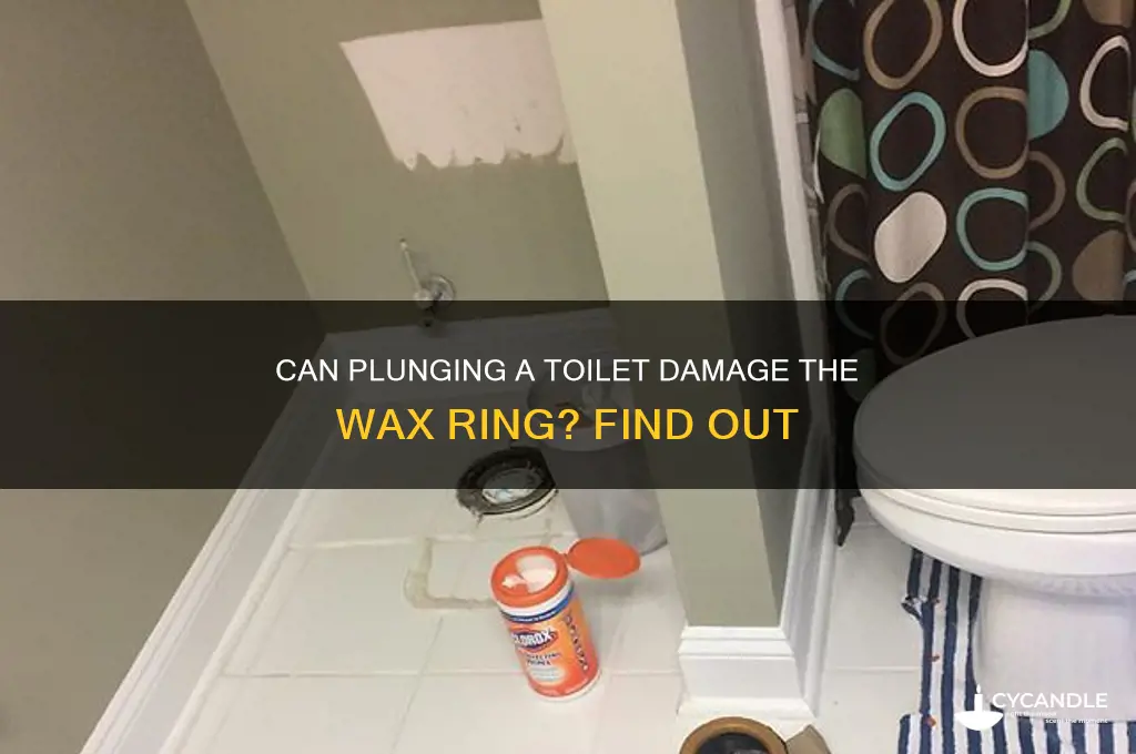 can plunging a toilet damage the wax ring