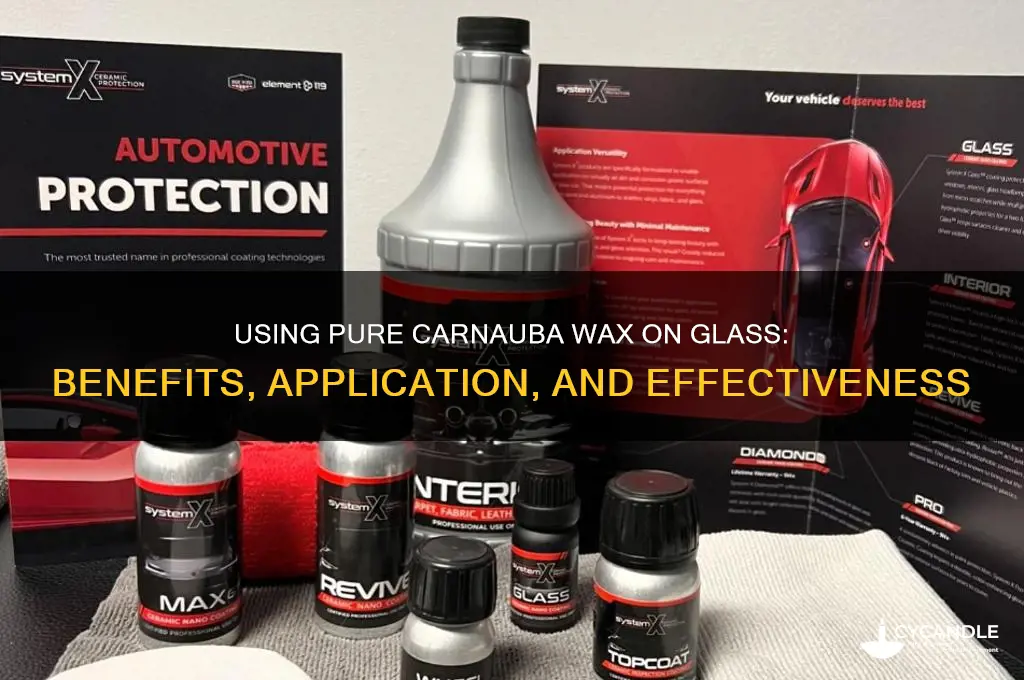 can pure carnuba wax be used for glass
