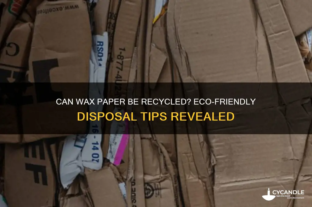 can recycle take wax paper