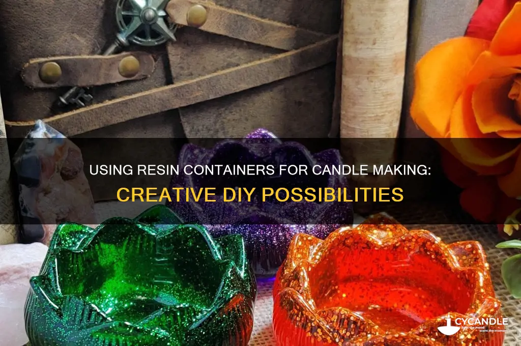 can resin containers be used to make candles