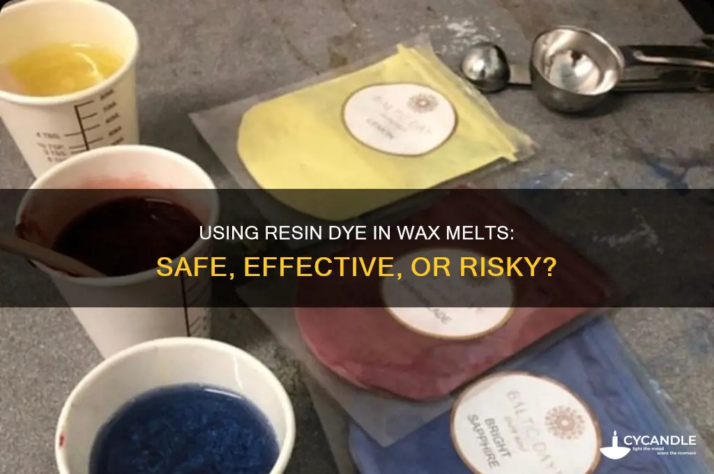 can resin dye be used in wax melts