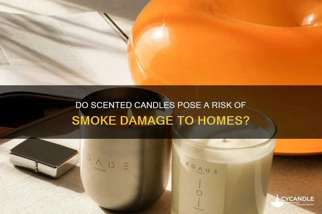 can scented candles cause smoke damage