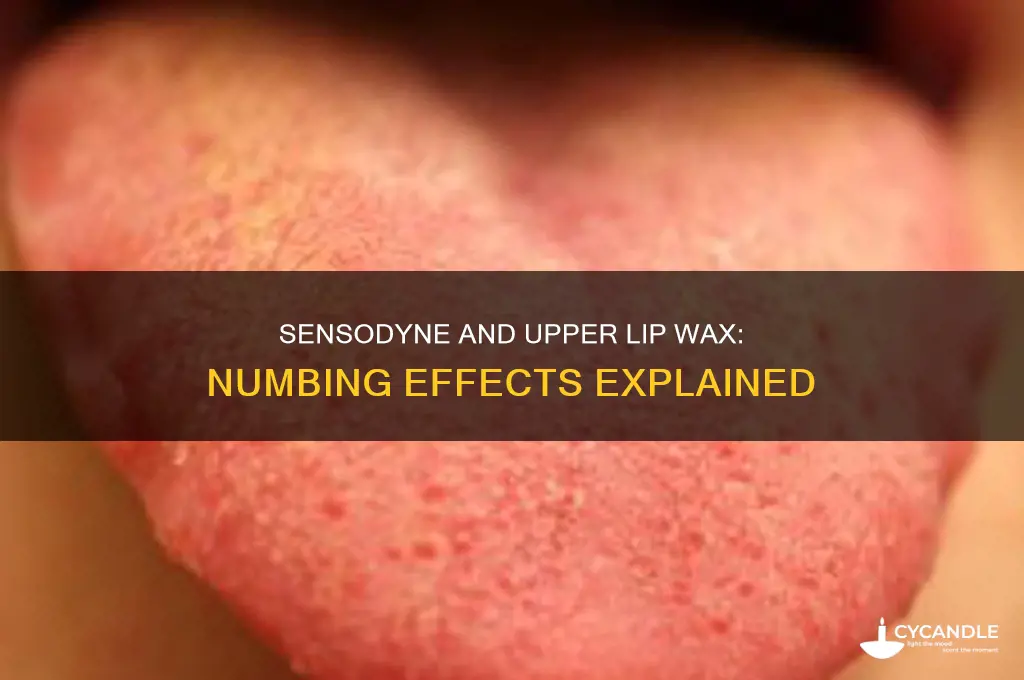 can sensodyne numb upper lip wax