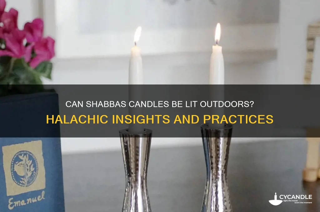 can shabbas candles be outside