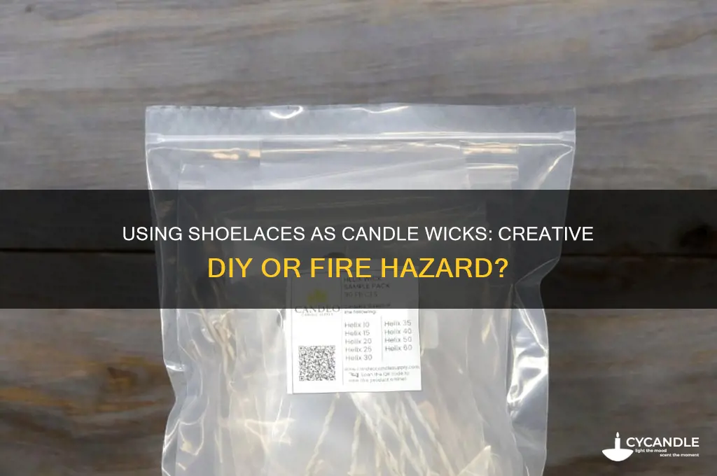 can shoe string be used for candle wick