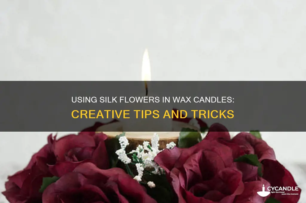 can silk flowers be used in wax candle making