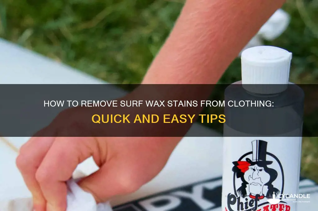 can surf wax get out of clothing