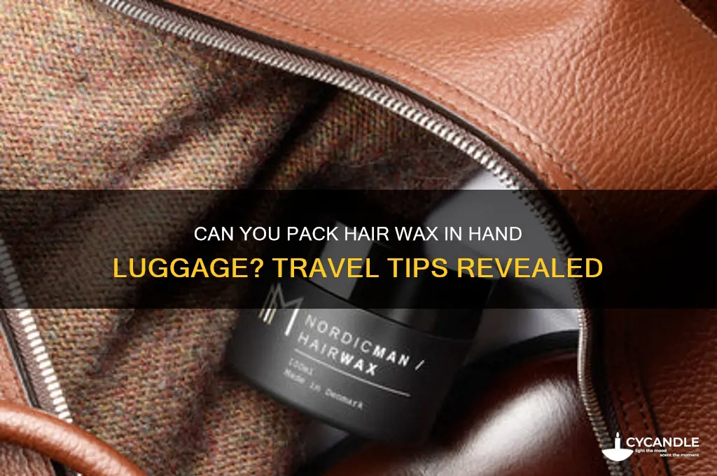 can take hair wax hand luggage