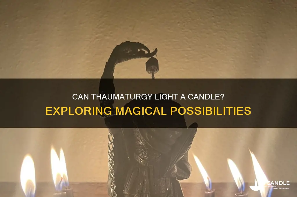 can thaumaturgy light a candle