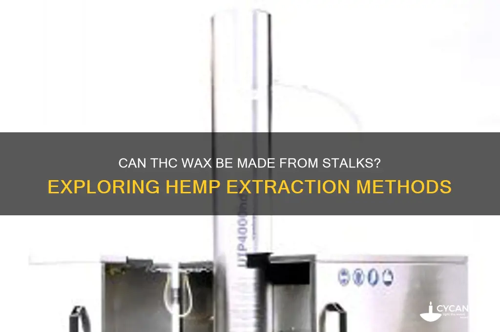 can thc wax be made from stalks