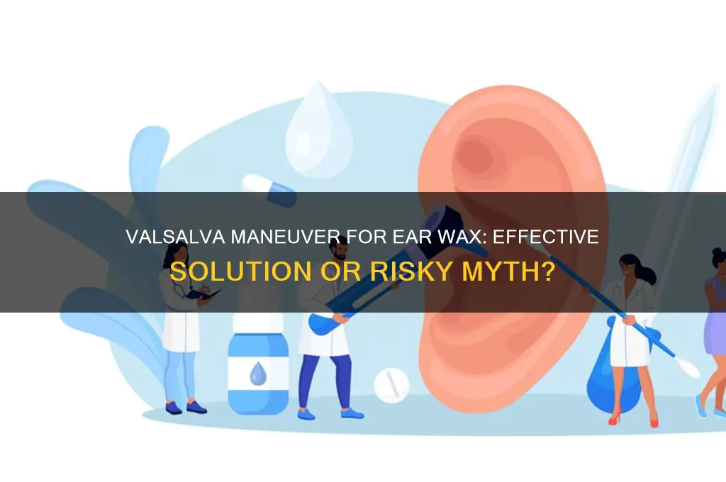 can the valsalva maneuver dislodge impacted ear wax
