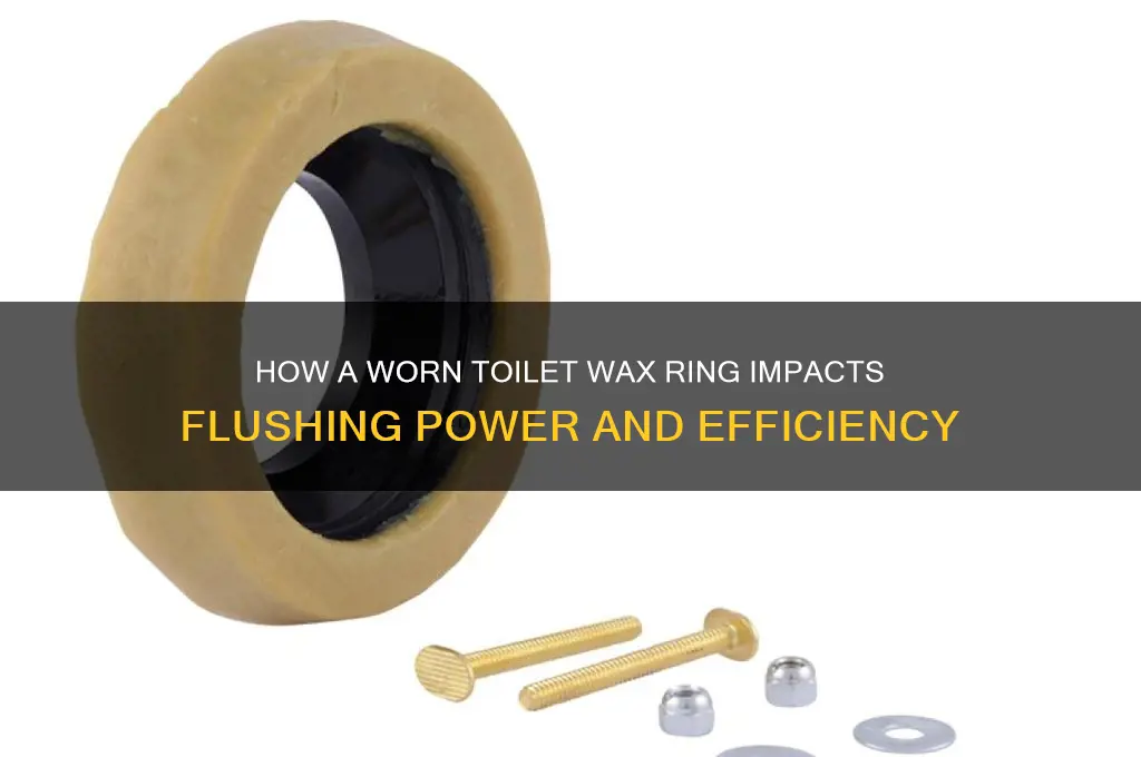 can toilet wax ring effect flushing