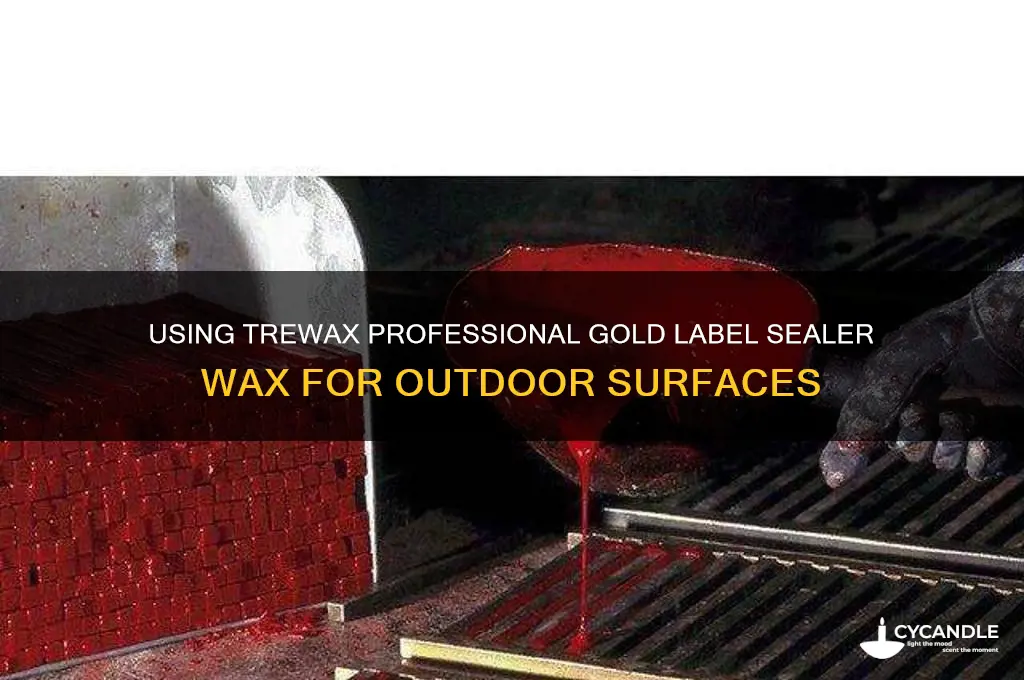 can trewax professional gold label sealer wax be used outdoor
