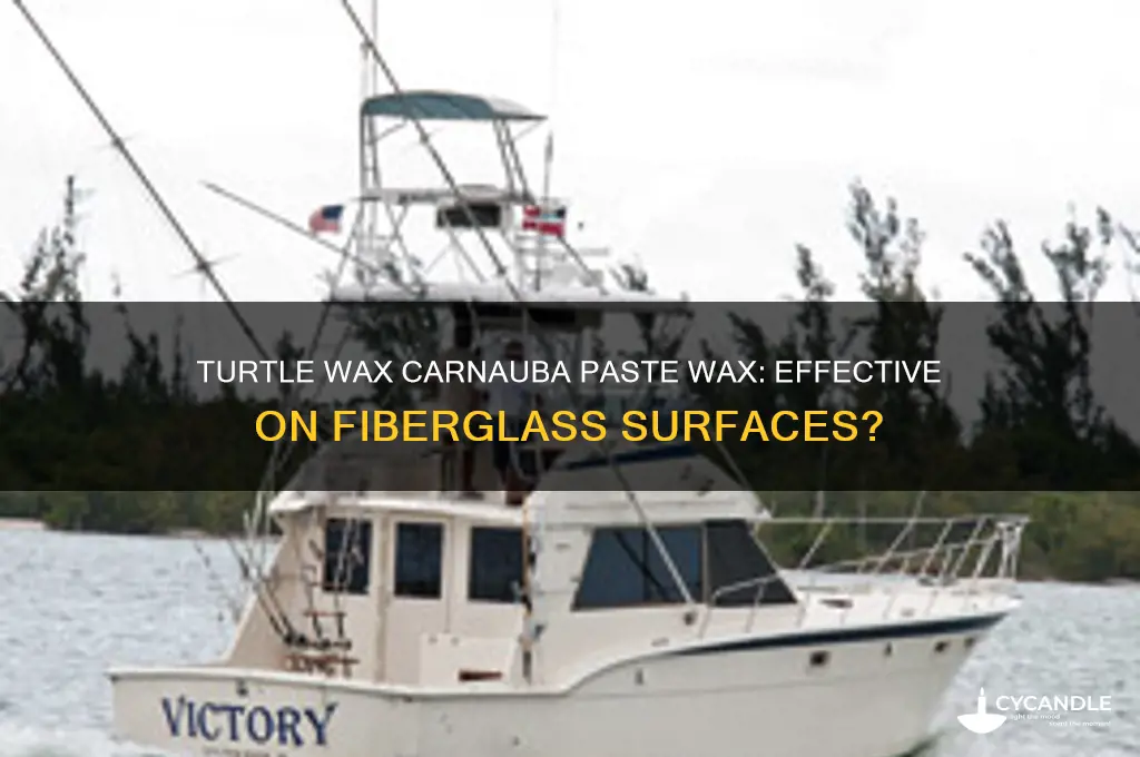 can turtle wax carnauba paste wax work on fiber glass
